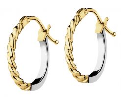 Złote kolczyki - koła, 14 mm. Żółte kolczyki Apart, złote. Za 679.00 zł.