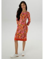 Aniston Sukienka w kolorze czerwono-różowym rozmiar: 40. Pomarańczowe sukienki Aniston, na co dzień, bez wzorów, bez kołnierzyka, bez ramiączek, midi, proste. Za 88.02 zł.