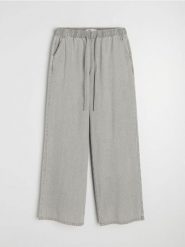 Jeansy joggery wide leg - szary. Szare jeansy Sinsay, bez wzorów. Za 49.99 zł.
