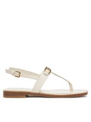 Guess Sandały FLJREL LEA21 Beżowy. Brązowe sandały Guess, z aplikacjami, ze skóry, bez obcasa, na płaskiej podeszwie, bez zapięcia. Za 519.99 zł.