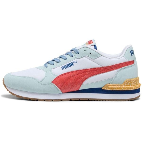 Buty sportowe damskie Puma St Runner V4 L Retro Run. Niebieskie obuwie sportowe Puma, bez zapięcia, na fitness i siłownię. Za 390.00 zł.