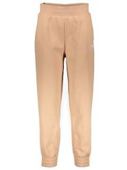 Puma Spodnie dresowe "Essentials Plus Embroidery" w kolorze beżowym rozmiar: XS. Brązowe spodnie dresowe Puma, xs, bez wzorów, z dresówki. Za 92.42 zł.