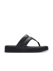 Clarks Skórzane japonki "Alda Walk" w kolorze czarnym rozmiar: 36. Czarne klapki Clarks, bez wzorów, z otwartym noskiem, bez obcasa. Za 100.99 zł.