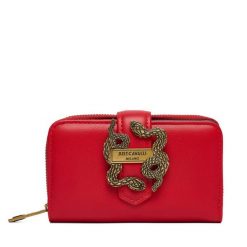 Duży Portfel Damski Just Cavalli. Czerwone portfele Just Cavalli, bez wzorów. Za 319.99 zł.
