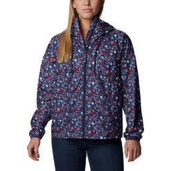 Płaszcz przeciwdeszczowy damski Columbia Flash Challenger Novelty Windbreaker. Niebieskie płaszcze Columbia, s, bez wzorów, bez kaptura. Za 339.00 zł.