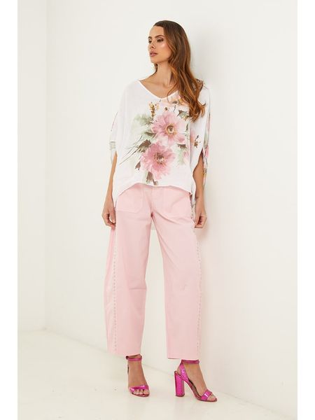 Fleur de Lin Bluzka w kolorze białym rozmiar: S. Białe bluzki Fleur de Lin, s, bez wzorów, ze lnu, bez kołnierzyka, bez ramiączek. Za 184.95 zł.