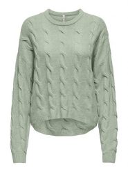 ONLY Sweter w kolorze zielonym rozmiar: XL. Zielone swetry Only, xl, bez wzorów, ze splotem, bez ramiączek. Za 114.17 zł.