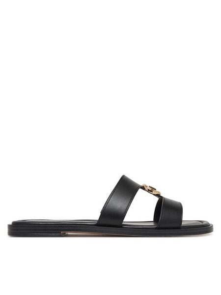 MICHAEL Michael Kors Klapki Ering Flat 40S6ERFS2L Czarny. Czarne klapki MICHAEL Michael Kors, bez wzorów, ze skóry, bez obcasa. Za 476.99 zł.
