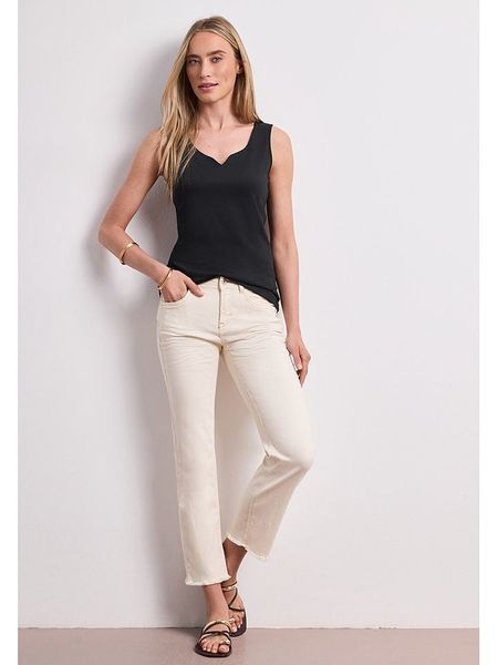 Street One Top w kolorze czarnym rozmiar: 34. Czarne topy Street One, bez wzorów, z bawełny, bez kołnierzyka, bez ramiączek. Za 85.95 zł.