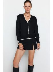 Trendyol Kardigan w kolorze czarnym rozmiar: M. Czarne kardigany Trendyol, m, bez wzorów. Za 148.61 zł.