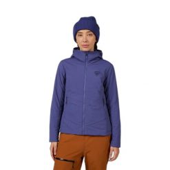 Damska kurtka narciarska Rossignol Opside. Niebieskie kurtki narciarskie Rossignol, bez wzorów, z puchu, z kapturem, narciarskie. Za 1,034.50 zł.