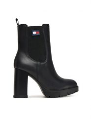 Tommy Jeans Botki Tjw EN0EN02831 Czarny. Czarne botki Tommy Jeans, bez wzorów, z jeansu, bez obcasa, na słupku, bez zapięcia. Za 699.99 zł.