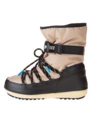 Moon Boot Botki zimowe "Loop" w kolorze beżowym rozmiar: 38. Brązowe botki Moon Boot, na zimę, bez wzorów, z materiału, bez obcasa, bez zapięcia. Za 368.96 zł.
