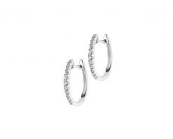 Kolczyki z białego złota z diamentami - koła - 0,25 ct - próba 585. Białe kolczyki Apart, z diamentem, złote. Za 3,890.00 zł.