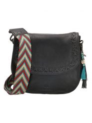 Micmacbags Skórzana torebka w kolorze czarnym - 24 x 22 x 9 cm rozmiar: onesize. Czarne torby na ramię Micmacbags, bez wzorów, z materiału, na ramię, bez dodatków. Za 220.12 zł.