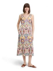 Vera Mont Sukienka w kolorze żółto-błękitnym rozmiar: 36. Niebieskie sukienki Vera Mont, bez wzorów, bez kołnierzyka, bez ramiączek, midi. Za 217.99 zł.