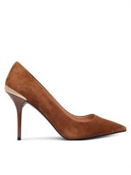 LOVE MOSCHINO Szpilki JA10459G1PJA0210 Brązowy. Brązowe szpilki Love Moschino, bez wzorów, ze skóry, bez obcasa, na szpilce, bez zapięcia. Za 949.99 zł.