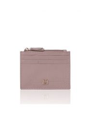 Bellicci Skórzany portfel "Viveca" w kolorze fioletowym - 11 x 8 x 1 cm rozmiar: onesize. Różowe portfele Bellicci, bez wzorów, z materiału. Za 83.03 zł.