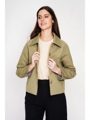 ASSUILI Kurtka przejściowa w kolorze khaki rozmiar: 36. Brązowe kurtki Assuili, bez wzorów, bez kaptura. Za 382.99 zł.