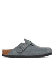Birkenstock Klapki Boston Sfb 1030874 Szary. Szare klapki Birkenstock, bez wzorów, ze skóry, bez obcasa. Za 719.99 zł.