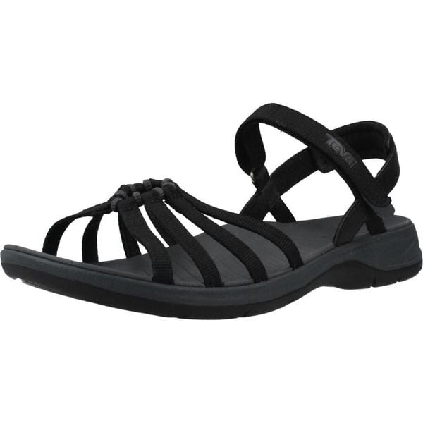 Sandały TEVA W TIRRA TRAVELLE Czarny. Czarne sandały Teva, bez wzorów, z materiału, bez obcasa, bez zapięcia. Za 304.99 zł.