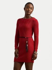 LAUREN RALPH LAUREN Sukienka dzianinowa 200971346001 Czerwony Slim Fit. Czerwone sukienki Lauren Ralph Lauren, xs, bez wzorów, z bawełny, bez kołnierzyka, bez ramiączek. Za 1,399.00 zł.