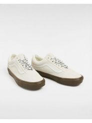Vans Skórzane sneakersy w kolorze kremowym rozmiar: 36,5. Brązowe trampki Vans, bez wzorów, bez zapięcia. Za 140.86 zł.