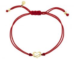 Bransoletka z elementami srebra - serce, nieskończoność, Love. Bransoletki Apart, pozłacane. Za 159.00 zł.