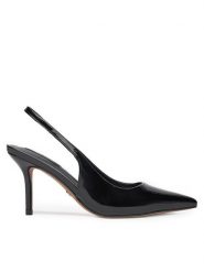 Nine West Szpilki SX005-01 Czarny. Czarne szpilki Nine West, bez wzorów, ze skóry, bez obcasa, na szpilce, bez zapięcia. Za 229.99 zł.