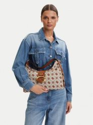 Guess Torebka 181152 Brązowy. Brązowe torebki klasyczne Guess, z aplikacjami, z materiału, bez dodatków. Za 611.99 zł.