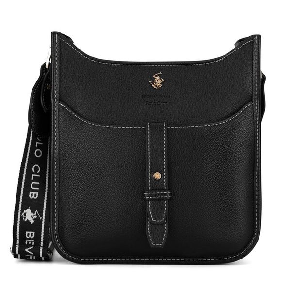 Torebka Beverly Hills Polo Club. Czarne listonoszki Beverly Hills Polo Club, bez wzorów, bez dodatków. Za 179.99 zł.