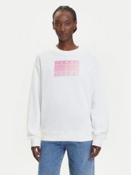 Tommy Jeans Bluza Gradient Flag DW0DW21396 Biały Relaxed Fit. Białe bluzy Tommy Jeans, s, bez wzorów, z bawełny, bez kaptura. Za 469.99 zł.