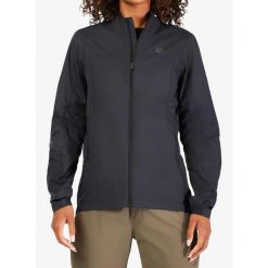 Kurtka rowerowa damska Fox Ranger Wind Jacket. Czarne kurtki sportowe FOX, bez wzorów, bez kaptura, rowerowe. Za 451.49 zł.