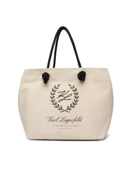 KARL LAGERFELD Torebka B1W46065 Beżowy. Brązowe torebki klasyczne KARL LAGERFELD, bez wzorów, z materiału, bez dodatków. Za 529.99 zł.