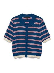 Vero Moda Kardigan w kolorze kremowo-granatowo-czerwonym rozmiar: XL. Niebieskie kardigany Vero Moda, xl, bez wzorów. Za 129.95 zł.