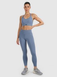 4F Legginsy do jogi i pilatesu szybkoschnące damskie - szare XS. Szare legginsy 4f, s, bez wzorów, z elastanu, z podwyższonym stanem. Za 169.99 zł.