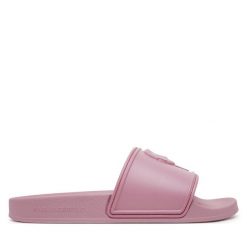 Klapki KARL LAGERFELD. Czerwone klapki KARL LAGERFELD, bez wzorów, bez obcasa. Za 299.99 zł.