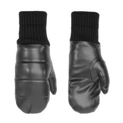 Rękawiczki Damskie Ze Sztucznej Skóry Puffer. Czarne rękawiczki Urban Classics, bez wzorów, ze skóry, sportowe. Za 80.99 zł.