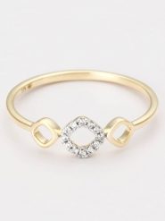 DIAMANTA Złoty pierścionek "Partage Précieux" z diamentami rozmiar: 58. Żółte pierścionki DIAMANTA, z diamentem, złote. Za 1,283.99 zł.