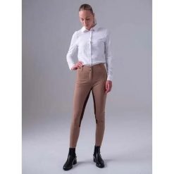 Damska koszula jeździecka z długim rękawem PS of Sweden Rebecca. Niebieskie koszule PS OF SWEDEN, l, bez wzorów, z bawełny, eleganckie, bez kołnierzyka, bez ramiączek. Za 439.15 zł.