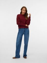 Vero Moda Sweter w kolorze bordowym rozmiar: S. Czerwone swetry Vero Moda, s, bez wzorów, bez ramiączek. Za 104.99 zł.