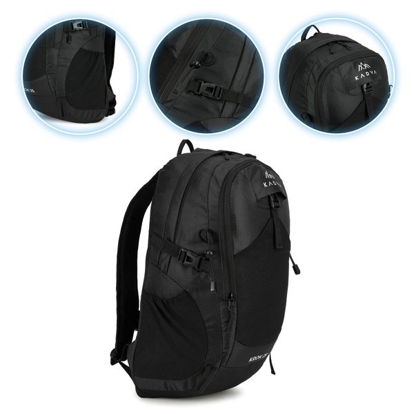 Plecak miejski KADVA Krok 25 l. Czarne plecaki KADVA, bez wzorów. Za 69.99 zł.