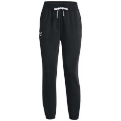 Spodnie dresowe damskie Under Armour Rival Terry Jogger. Czarne spodnie dresowe Under Armour, s, bez wzorów, z dresówki, na fitness i siłownię. Za 149.99 zł.