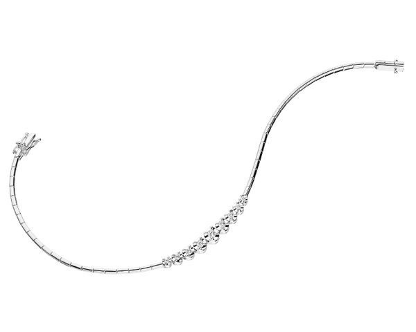 Bransoletka z białego złota z brylantami - 18 cm - 0,22 ct - próba 585. Białe bransoletki Apart, z brylantem, złote. Za 7,190.00 zł.