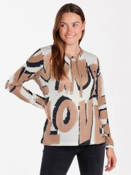 KEY LARGO Koszulka "Luxury" w kolorze jasnobrązowo-kremowym rozmiar: XL. Brązowe bluzki KEY LARGO, xl, bez wzorów, bez kołnierzyka, bez ramiączek. Za 74.63 zł.