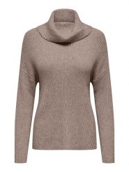 ONLY Golf w kolorze szarobrązowym rozmiar: XL. Brązowe golfy Only, xl, bez wzorów, ze splotem, bez ramiączek. Za 96.14 zł.