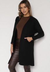 Czarny Klasyczny Niezapinany Kardigan Elitusa. Czarne kardigany Born2be, uniwersalny, bez wzorów, z jeansu. Za 119.99 zł.