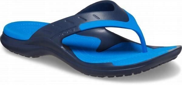 Japonki Dla Dorosłych Crocs Modi Sport Flip. Niebieskie klapki Crocs, bez wzorów, z materiału, bez obcasa. Za 109.99 zł.