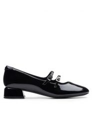 Clarks Baleriny Daiss 30 Shine 26174712 Czarny. Czarne baleriny Clarks, bez wzorów, z lakierowanej skóry, bez obcasa. Za 429.99 zł.