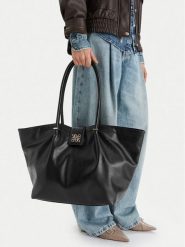 Nine West Torebka CEO-Corsia-LA374-5201 Czarny. Czarne shopper Nine West, bez wzorów, z materiału, bez dodatków. Za 269.99 zł.